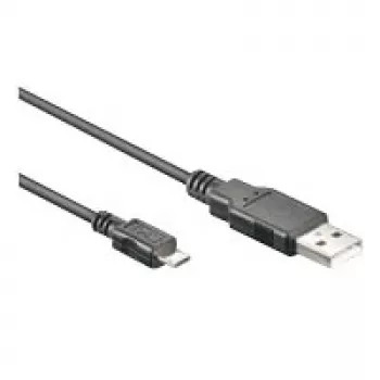 Wentronic goobay USB 2.0 laidas - USB 2.0 A tipo (kištukas) - micro USB 2.0 D tipo (kištukas) - 3 m - juoda