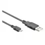 Wentronic goobay USB 2.0 laidas - USB 2.0 A tipo (kištukas) - micro USB 2.0 D tipo (kištukas) - 3 m - juoda