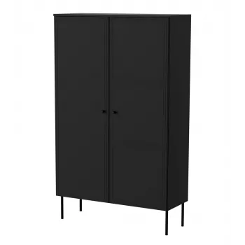 Spintelė Cama Meble PALAZZO BIS 100x39x166 matinė juoda, pastatoma prie sienos