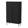 Spintelė Cama Meble PALAZZO BIS 100x39x166 matinė juoda, pastatoma prie sienos