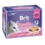 Šlapias kačių ėdalas Brit Premium Family Plate Filė želėje – mišrūs skoniai, 12 x 85 g paketėliai
