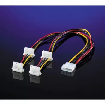 ROLINE Y-Kabelis 4 pol. HDD / 4x 4 pol. HDD (90°) (11.03.1003)