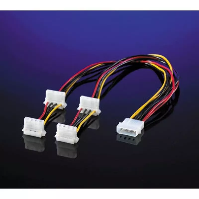 ROLINE Y-Kabelis 4 pol. HDD / 4x 4 pol. HDD (90°) (11.03.1003)