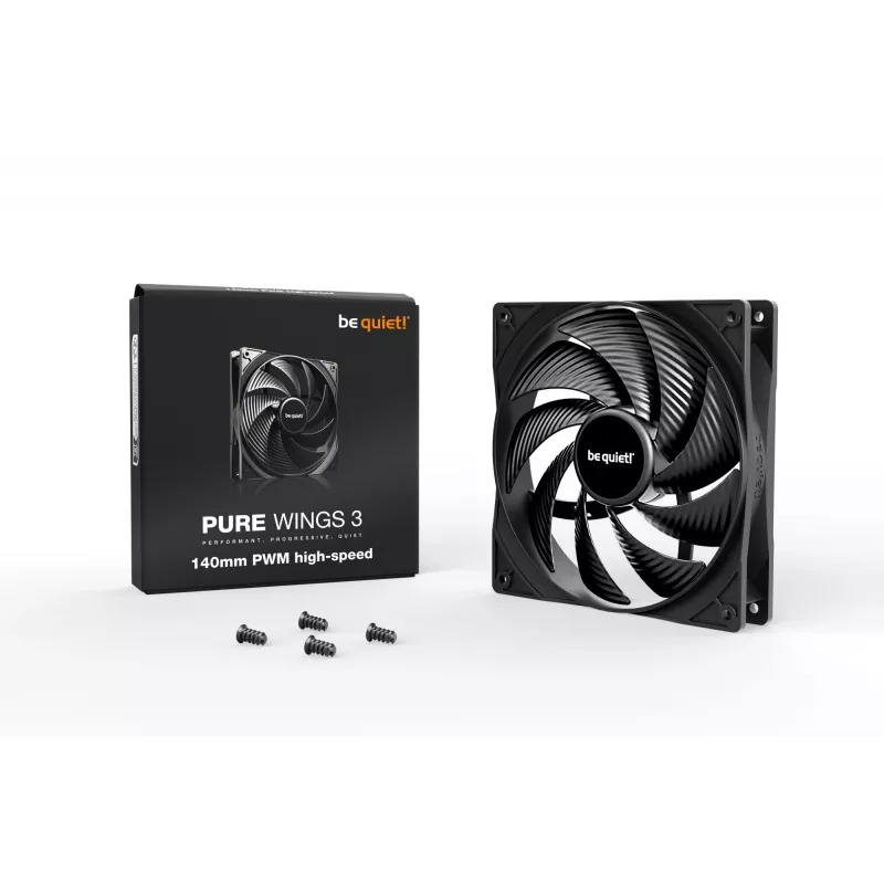 be quiet! Pure Wings 3 140mm PWM high-speed korpuso ventiliatorius 14 cm juodas 1 vnt.