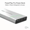 Nešiojama baterija Green Cell BPLGC20P 20800 mAh Li‑Ion, USB‑C PD 65W, 2x USB‑C + 1x USB‑A, aliumininis korpusas