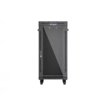 Stovimas serverio spintos rėmas LANBERG FF01-6624-12BL 24U 19 colių 600×600 mm, IP20, 1200 kg, juodas