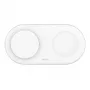 Belkin WIZ021VFWH - 2-in-1 belaidžio įkrovimo padėklas su Qi2 technologija 15 W, baltas