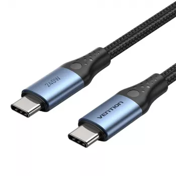 Vention USB 2.0 5A 240W 1m JUODAS USB-C į USB-C laidas
