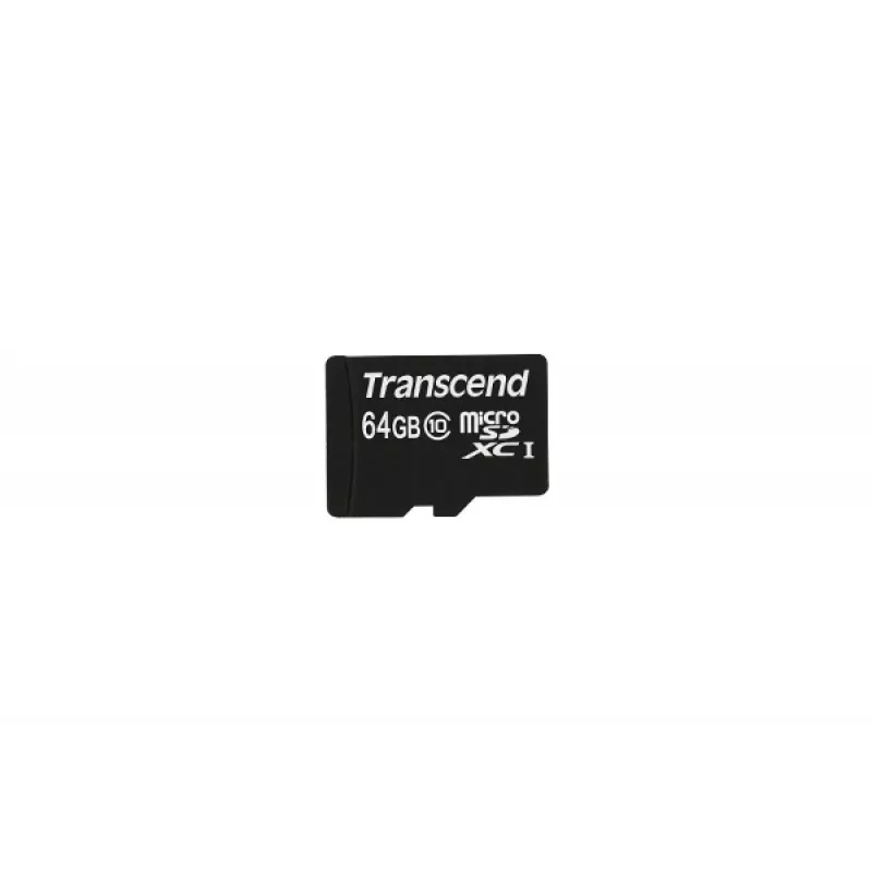 „Transcend“ 64 GB „MicroSDXC“ 10 klasės atminties kortelė su SD adapteriu