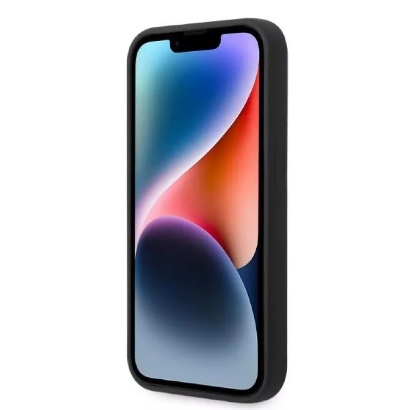 Karl Lagerfeld minkštas silikoninis dėklas RSG Black, skirtas Apple iPhone 14 Pro, KLHCP14LSRSGRCK