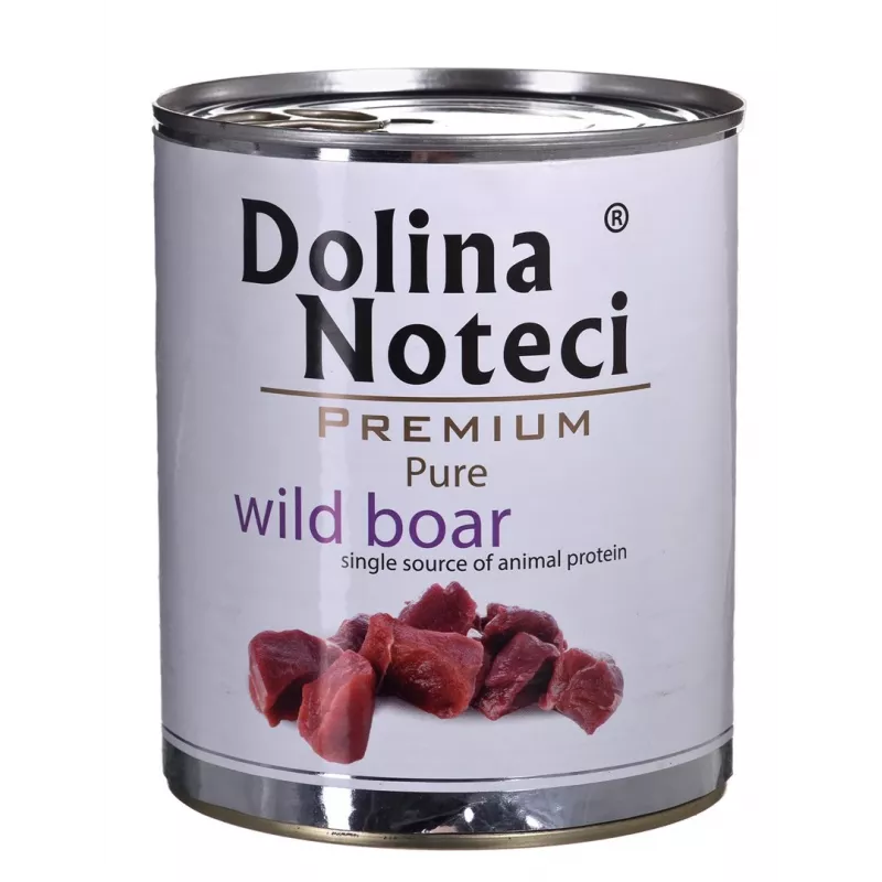 Šlapias šunų ėdalas Dolina Noteci Boar Adult 800 g – Monoproteininis elniena, 10% baltymų, 7% riebalų