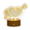 Nakties šviestuvas Extralink HOME 3D optinė iliuzija 'Pierced Hearts' USB naktinis šviestuvas