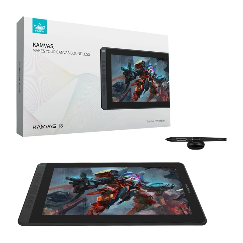 Grafinis planšetinis monitorius HUION Kamvas 13 13,3 colio IPS 5080 lpi USB Windows Mac (atidaryta dėžutė, demonstracinis)