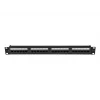 Pataisų skydas 1U LANBERG PPUA-1024-B, 24 prievadai, Cat6a, U/UTP, 1U stovas, gylis 102 mm, metalinis, juodas