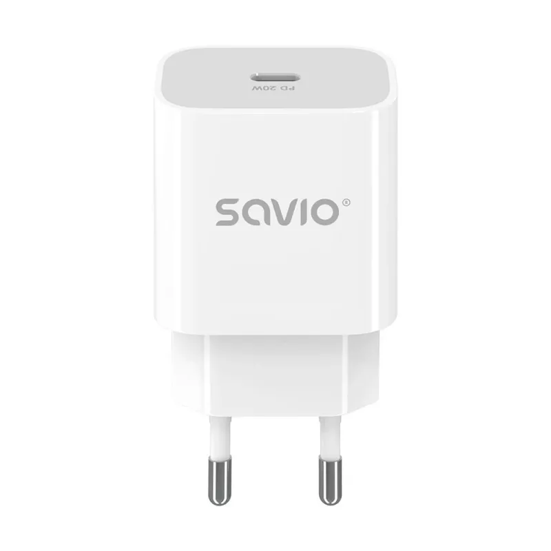 Sieninis įkroviklis 20W LA-09 USB-C QC, PD 3.0 Savio SAVLA-09