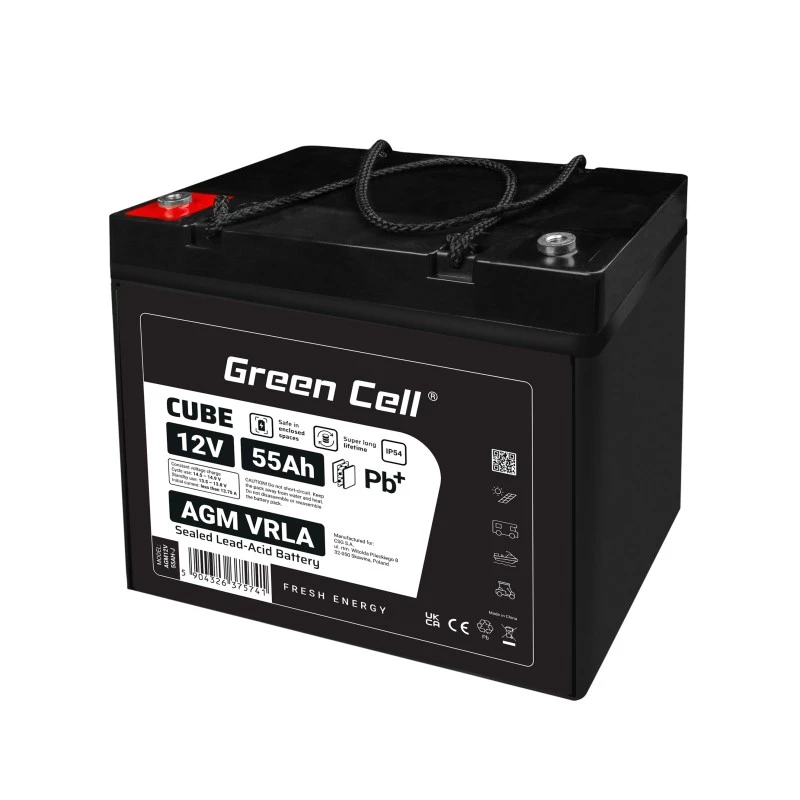 Akumuliatorius AGM VRLA 12V 55Ah IP54