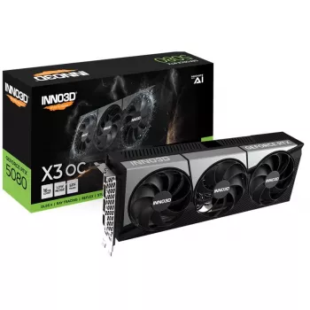 Vaizdo plokštė Inno3D GeForce RTX 5080 16 GB GDDR7, PCIe 5.0, 256 bitų, 300×120×50 mm