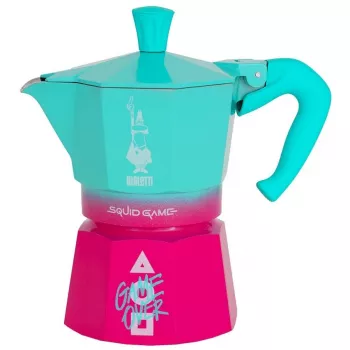 Moka puodas Bialetti Squid Game Blue Pink Aluminium