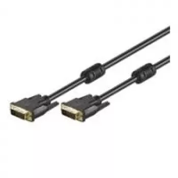 Wentronic Goobay DVI-D FullHD Dual Link kabelis, juodas, 10 m - DVI-D kištukas Dual-Link (24+1 kontaktas) > DVI-D kištukas Dual-Link (24+1 kontaktas) (93109)