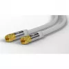 Goobay SAT antenos laidas (135 dB tipas), 4x ekranuotas, 5 m, baltas – auksuotas, F kištukas > F kištukas (70644)