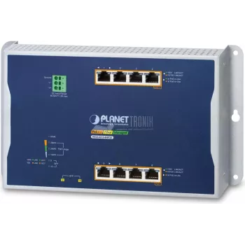 Valdomas jungiklis PLANET IP30 4 prievadų Gigabit Ethernet PoE