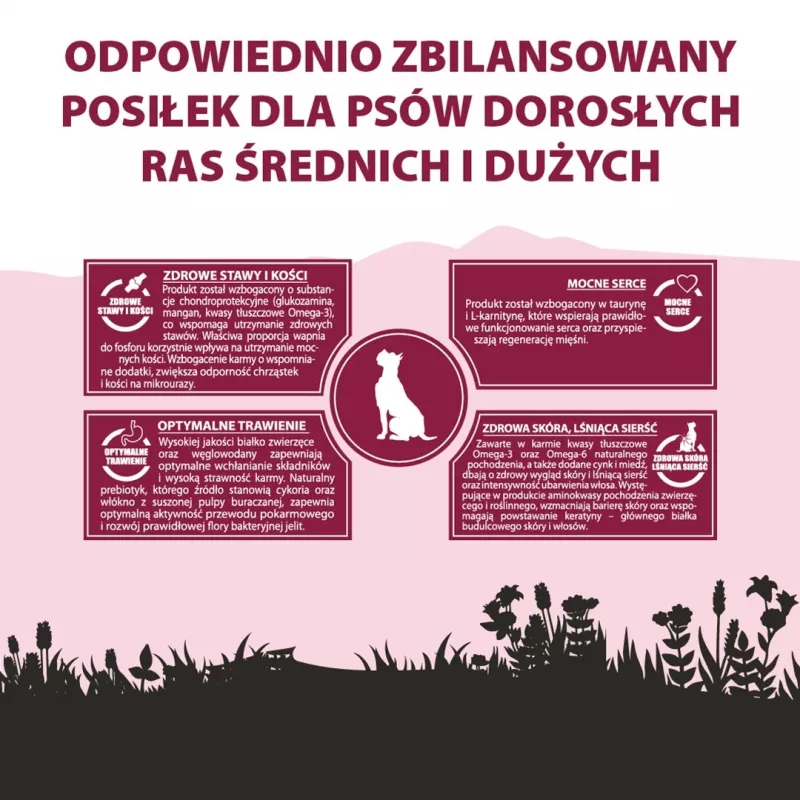 PUPIL Premium Medium and large breeds Rich in beef - sausas šunų maistas - 12kg