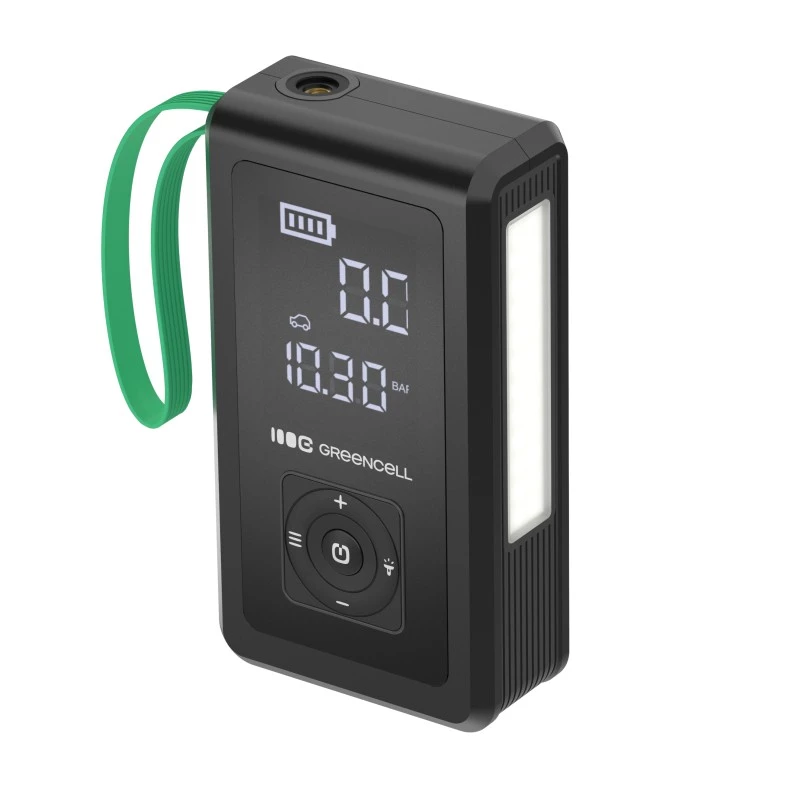 Power bank Green Cell CJSGC03 8000 mAh Li‑Jon, OLED ekranas, USB‑C ir USB‑A, 500 mA išėjimas, įmontuotas žibintuvėlis