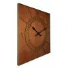 NeXtime klok 3112br medinis kvadratinis sieninis laikrodis, 50x50 cm, rudas