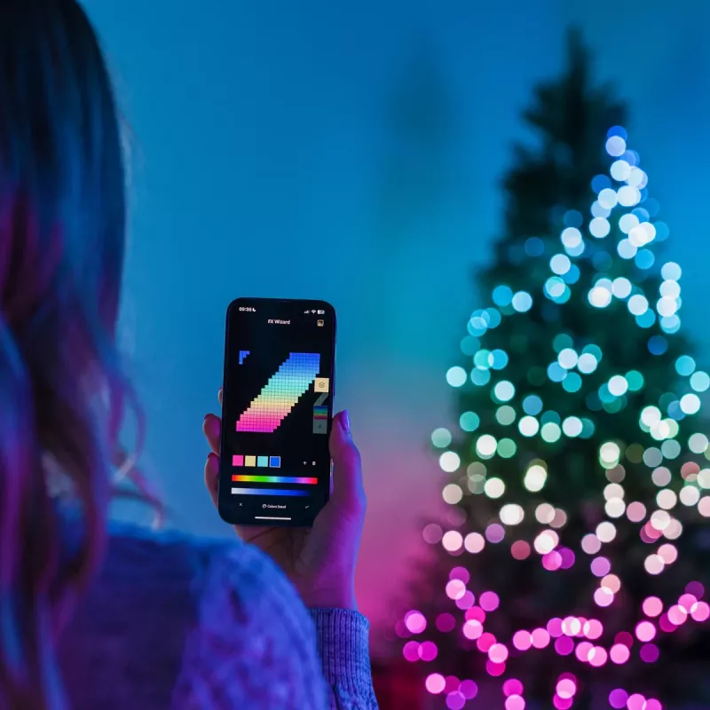 Twinkly Candies LED Kalėdinės eglutės lemputės TWKP100RGB-T 6 m 100 karoliukų formos švieselių