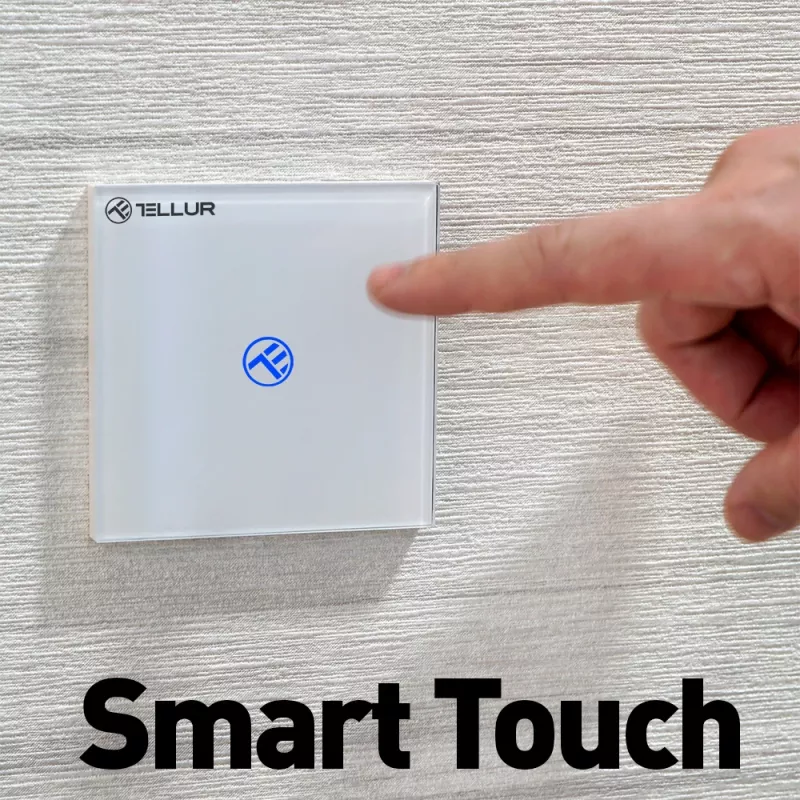 Tellur SS1N išmanusis WiFi jungiklis — 1 prievadas, 1800 W, 10 A