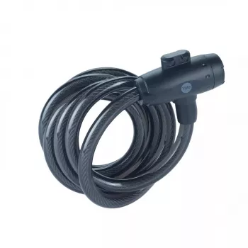 12 mm plieninis rakinamas dviračio kabelis YCK0/12/200/2 Juodas