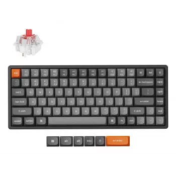 Keychron K2 Max belaidė mechaninė klaviatūra 75% 84 klavišai USB RF Bluetooth juoda pilka