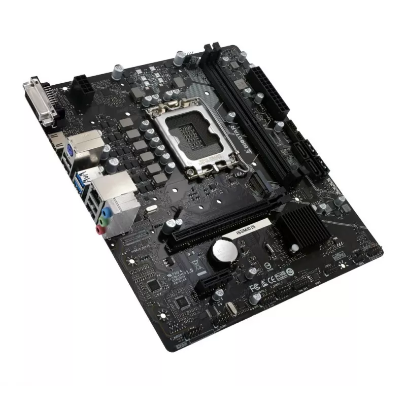 Motininė plokštė BIOSTAR H610MHD D5 Intel H610 LGA 1700 micro ATX DDR5, 2 DIMM, PCIe 3.0, SATA III, GbE