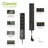 Apsauginis maitinimo ilgintuvas EVER CLASSIC 5x E tipo lizdai, 250 V, 1,5 m laidas, 175 J, su jungikliu
