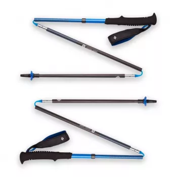 Trekkingo lazda Black Diamond Distance Carbon Z-Pole, anglies pluošto kotas, sulankstoma Z formos, 296 g, 44–130 cm