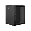 Lanberg sieninis montavimo spintos stovas 19'' 15U 600x600mm juodas (stiklinės durys)