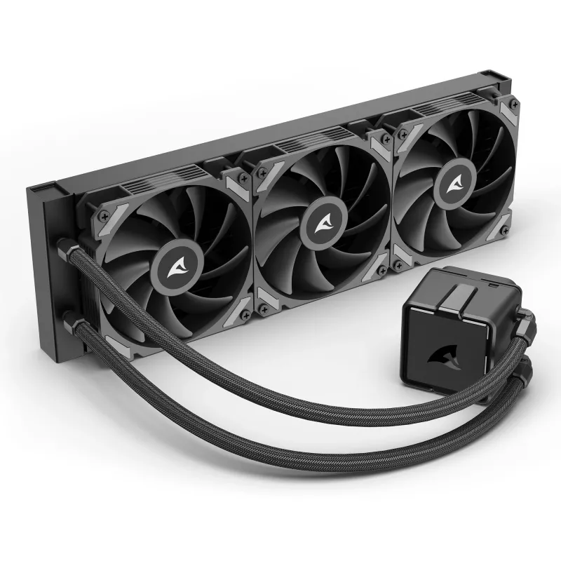 Vandens aušintuvas CPU AIO Sharkoon S40, 360 mm radiatorius, juodas