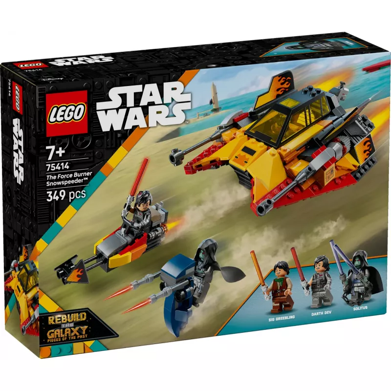 LEGO Star Wars Flame Speeder 75414 sniego transporto priemonės rinkinys – 349 dalių, 3 minifigūrėlės, nuo 7 metų