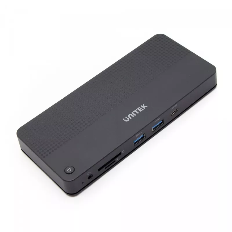 Dokavimo stotelė UNITEK D1079A USB4 Juoda 100W Power Delivery