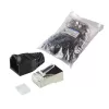 RJ45 jungtis LogiLink MP0022 juoda permatoma, Cat.6 ekranuota, 100 vnt.