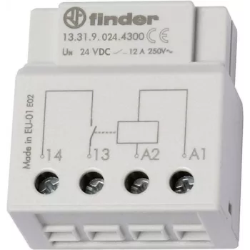 Finder Relė UP-Dozei arba Schalterdozei 13.31.9.024.4300 24 V/DC 1 Normaliai Atviras Kontaktas 12 A 250 V/AC