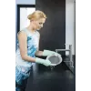 Buitinės pirštinės VILEDA Extra Sensation Green Cotton Latex L, sustiprinti pirštų galiukai, neslystančios, atsparios vandeniui ir nešvarumams