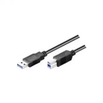 Wentronic Goobay USB 3.0 SuperSpeed laidas, juodas, 3 m – USB 3.0 kištukas (A tipo) > USB 3.0 kištukas (B tipo) (93654)