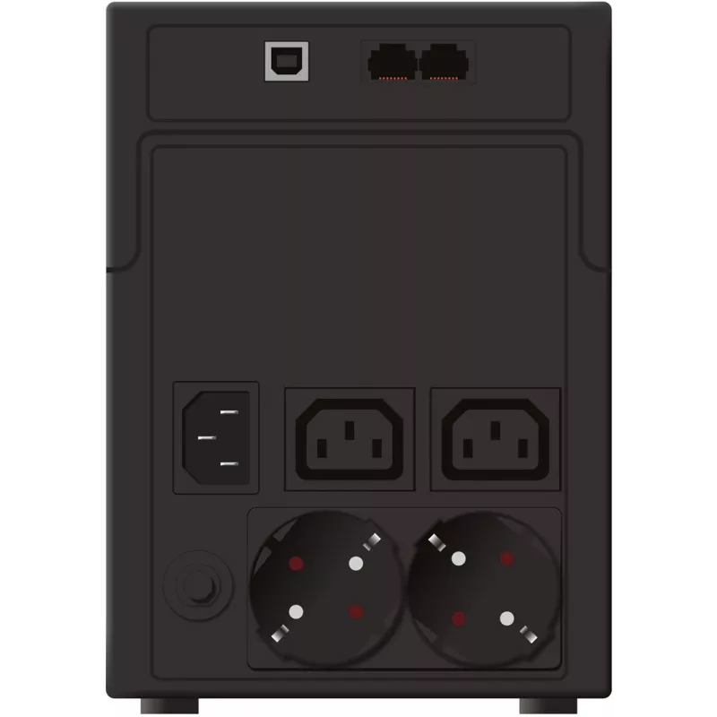 PowerWalker VI 1200 SHL linijiškai interaktyvus UPS 1200 VA (1,2 kVA), 600 W, 4 lizdai (2x Schuko, 2x IEC C13), USB, LCD, juodas