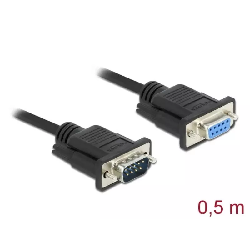 Serijinis kabelis DeLOCK 86613 juodas 0,5 m RS-232
