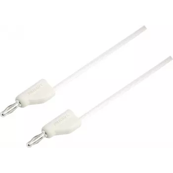 VOLTCRAFT matavimo laidas [4 mm kištukas - 4 mm kištukas] 0.75 m baltas MSB-300 (MSB-300-0.75-WS)