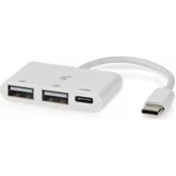 Nedis USB-Hub 1x USB-C™ 1x USB-C™ - 2x USB 2.0 A, 3 prievadai, maitinamas per USB