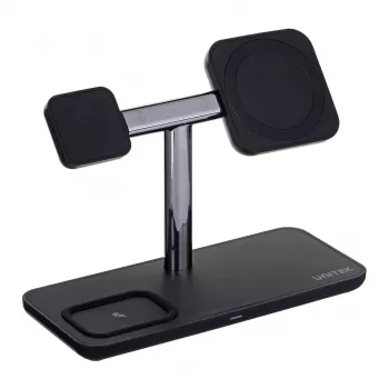 Belaidė įkrovimo stotelė UNITEK P1212A 15W Wireless ABS Juoda Sidabrinė