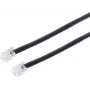 S/CONN 3 m RJ12 juodas permatomas ShiverPeaks
