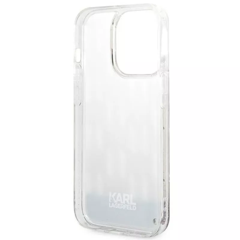 Karl Lagerfeld KLHCP14XLMNMS iPhone 14 Pro Max 6.7″ kietasis dėklas sidabrinis / sidabrinis Liquid Glitter Monogram